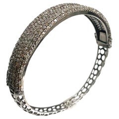 Champagne Pave Diamond Bangle Paradizia Bracelet