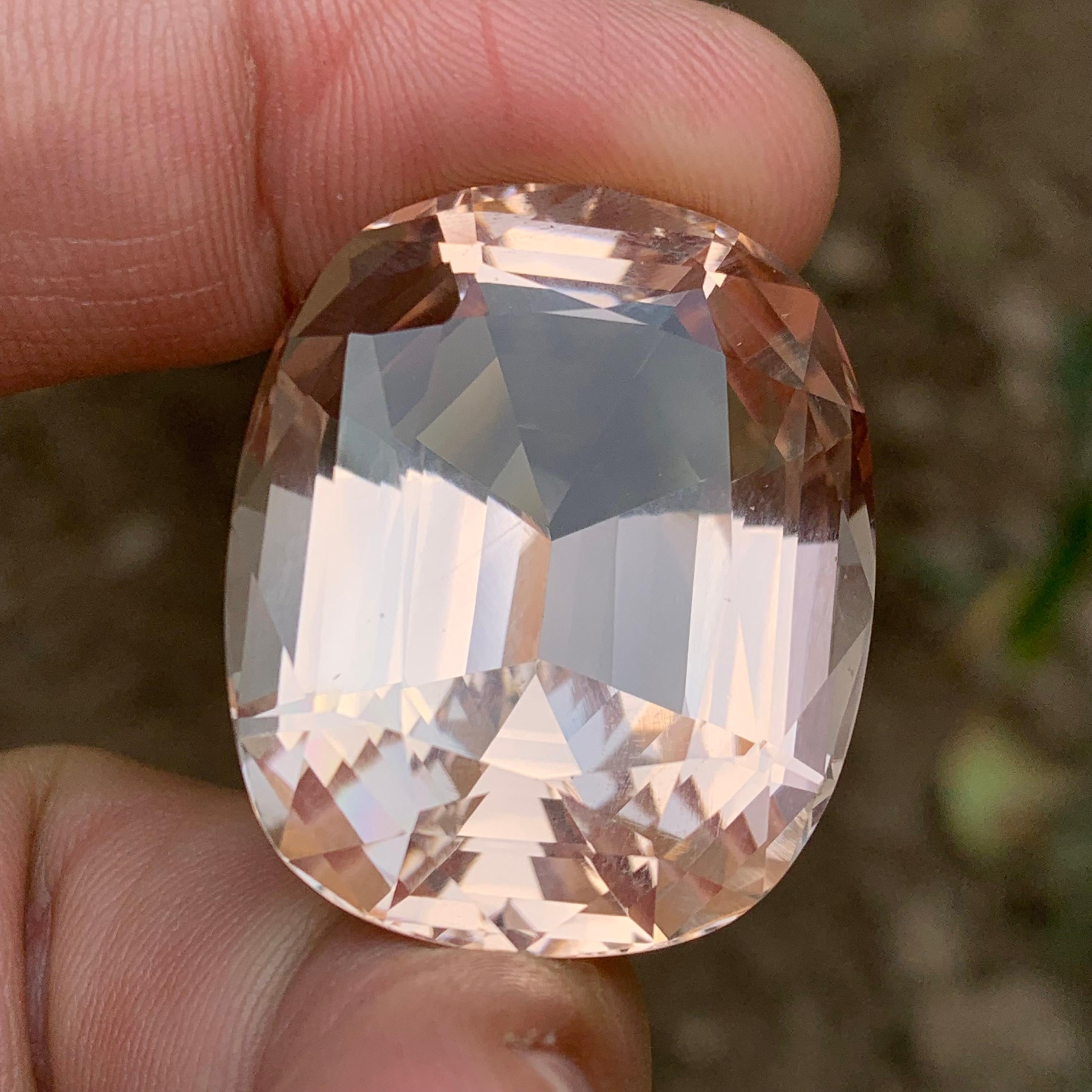 Gemma naturale Morganite sfusa Champagne Peach Big 102.20 Ct Collection'S in vendita 7