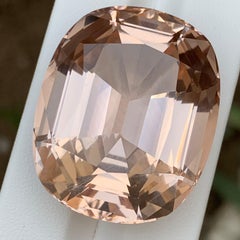 Champagne Peach Big Natural Morganite Loose Gemstone 102.20 Ct Collection Piece