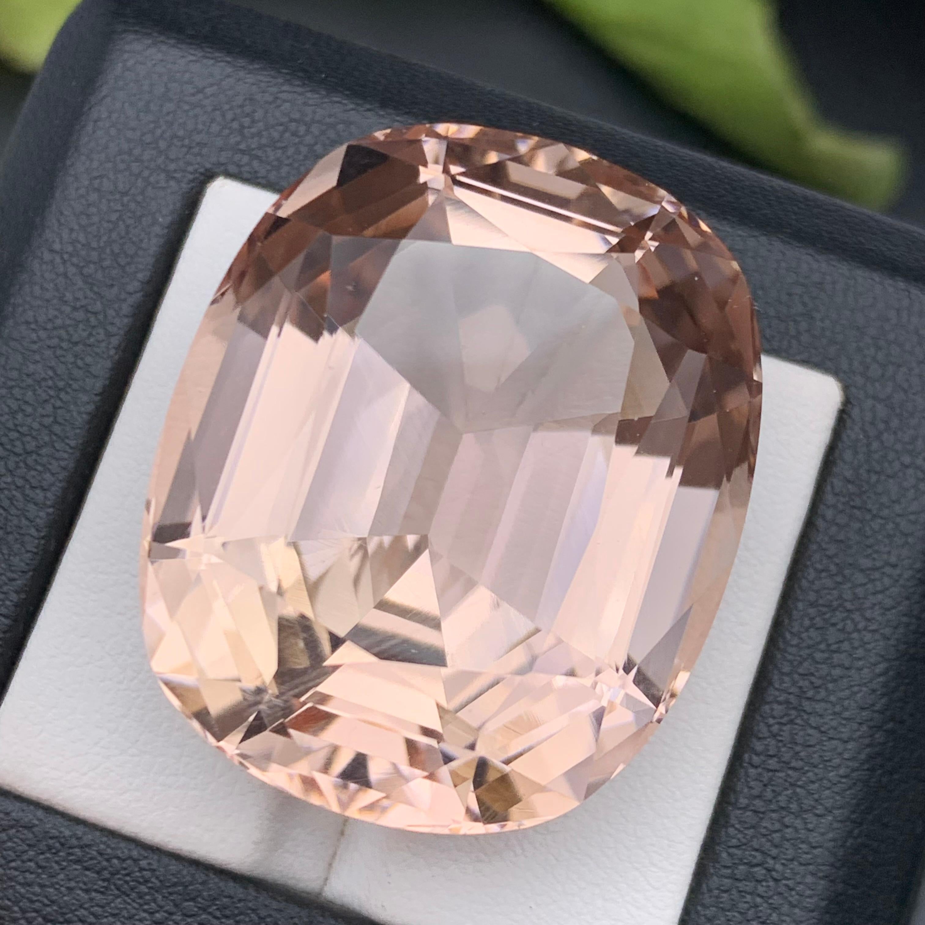 Gemma naturale Morganite sfusa Champagne Peach Big 102.20 Ct Collection'S in vendita 2