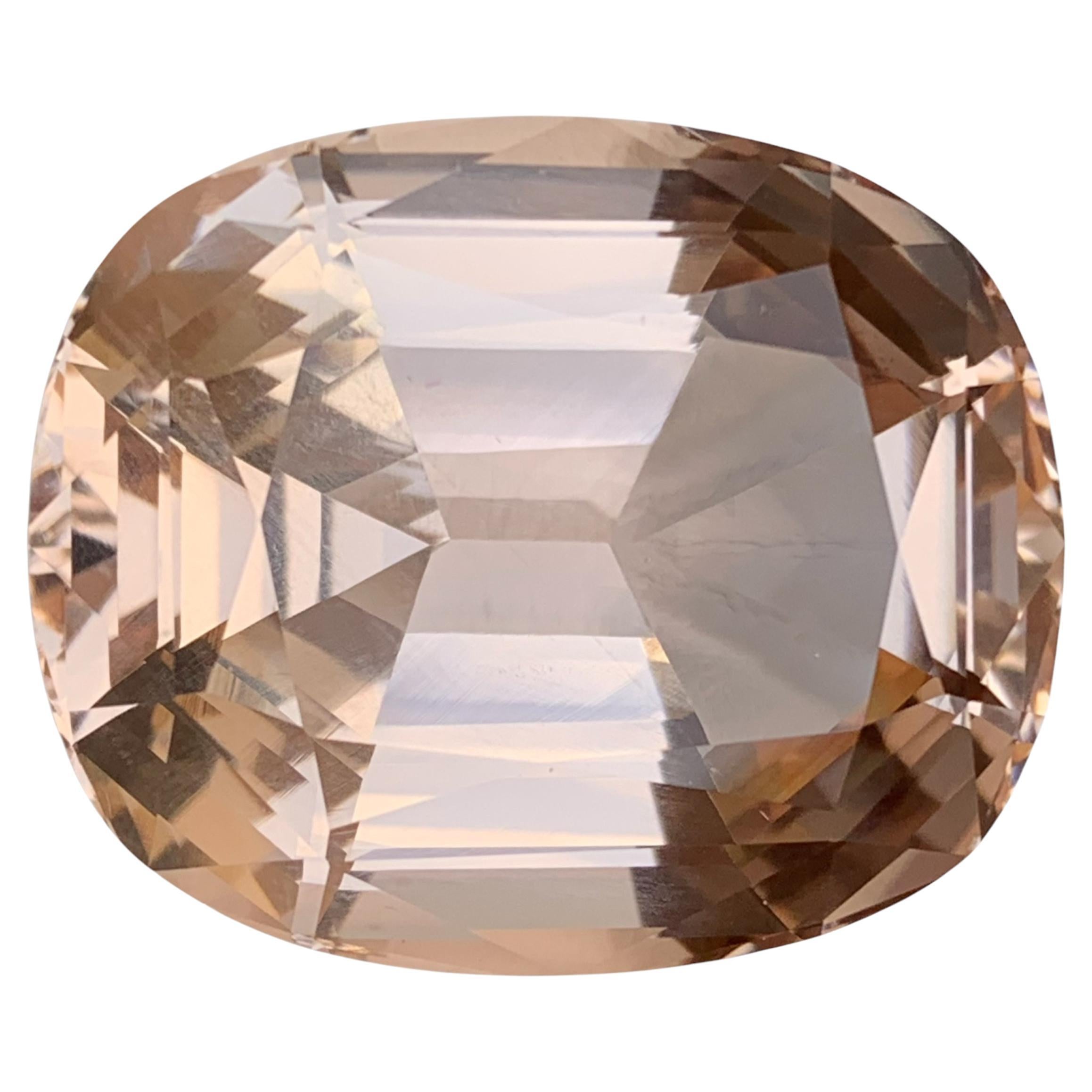 Gemma naturale Morganite sfusa Champagne Peach Big 102.20 Ct Collection'S in vendita