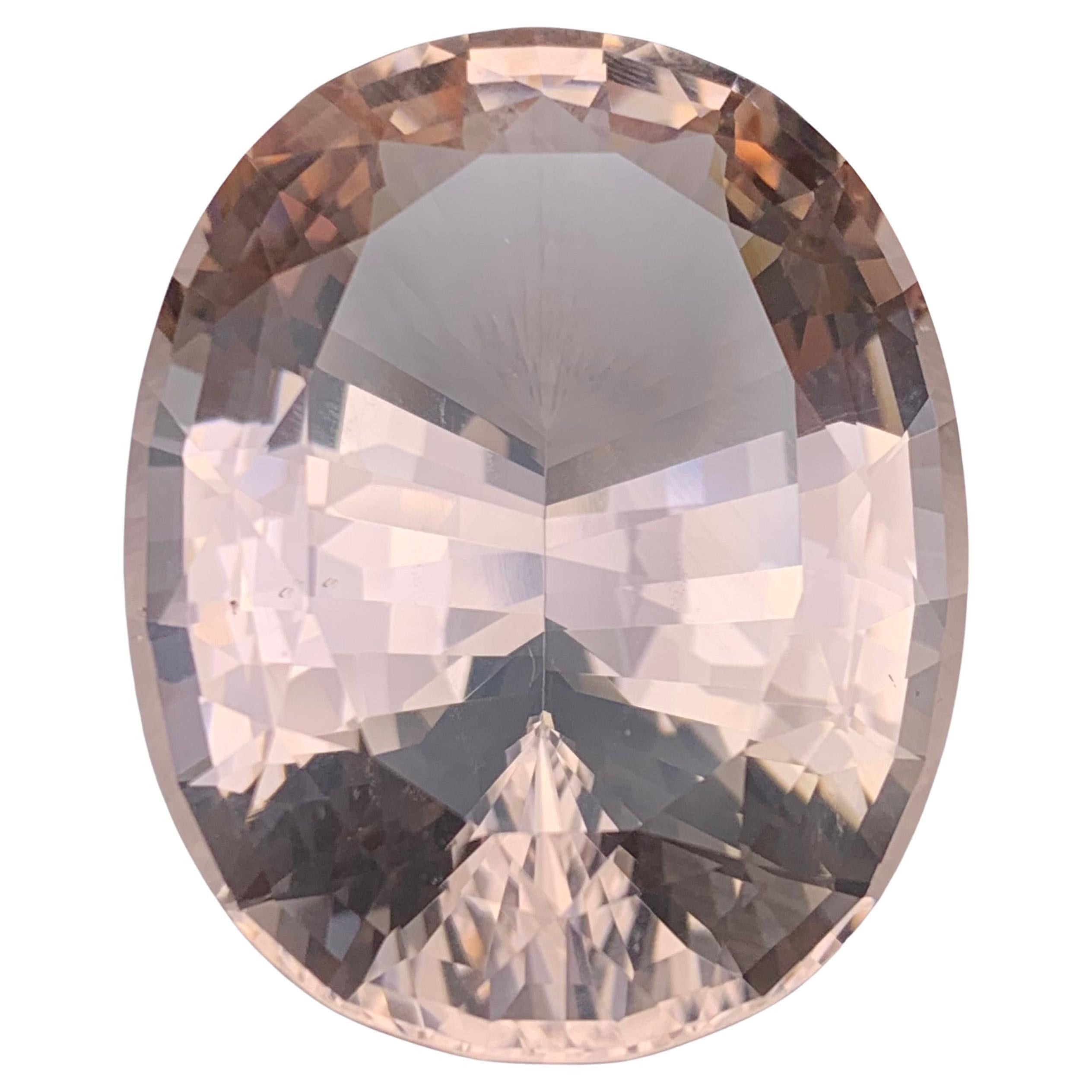 Gemma naturale Morganite sfusa Champagne Peach Big 80.65 Ct Collection'S