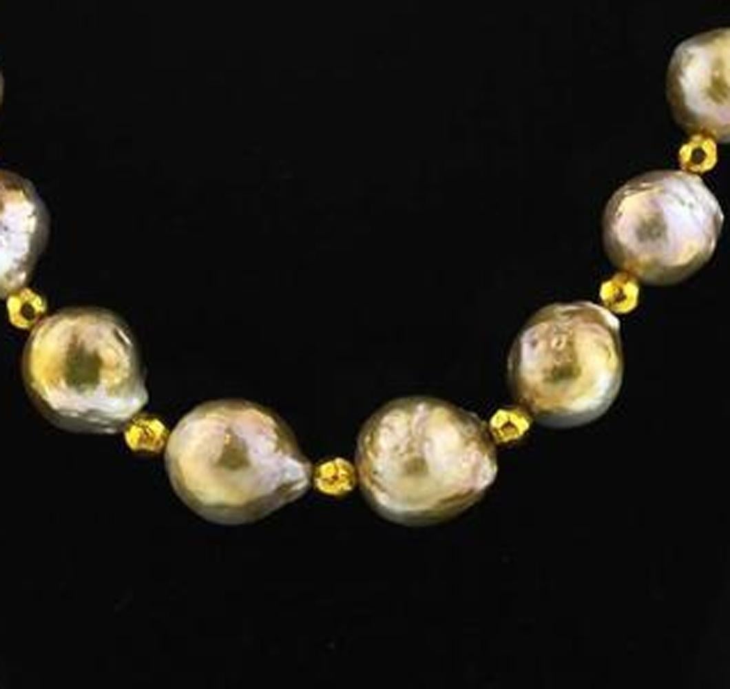 champagne pearls necklace