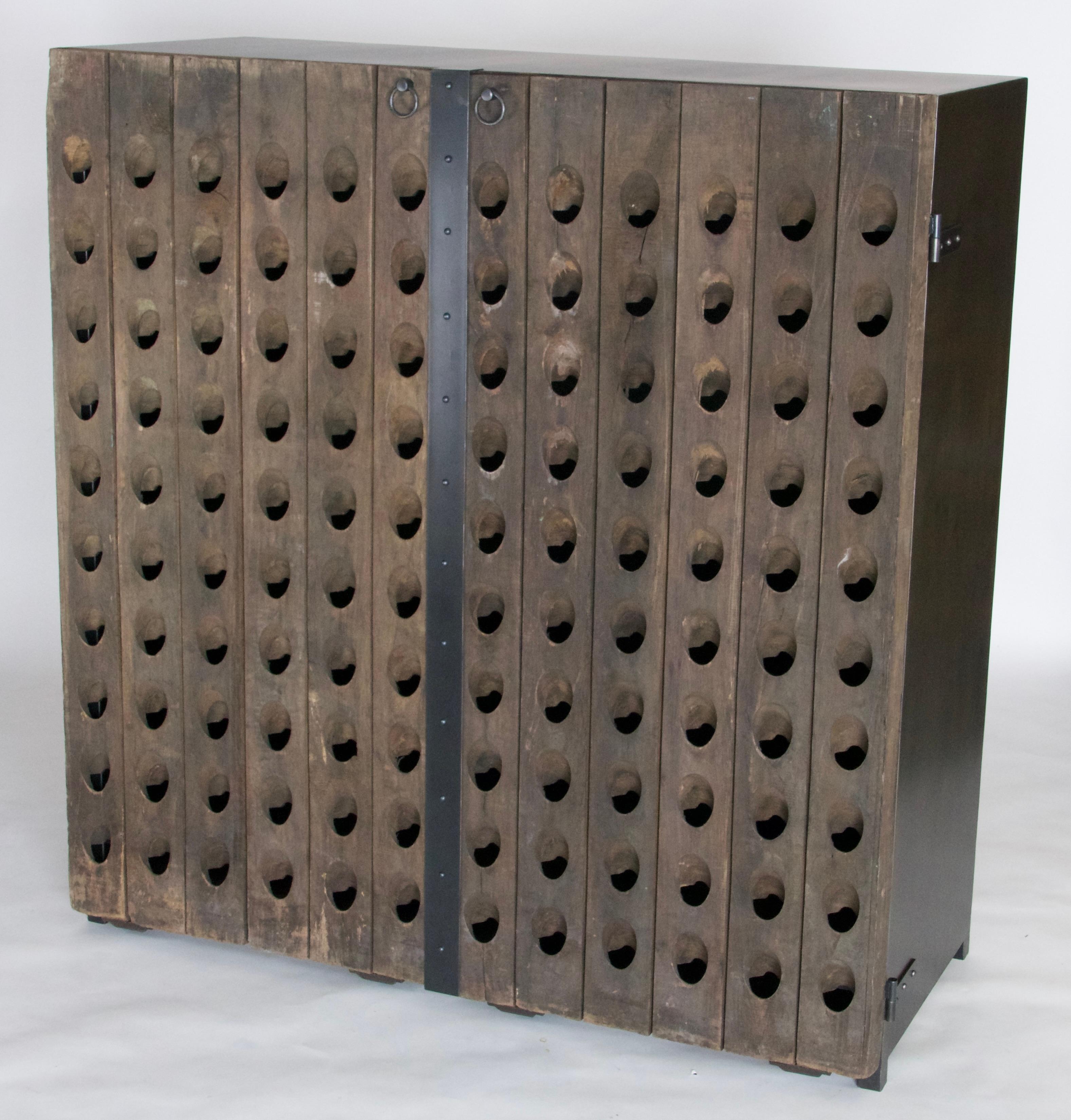Champagne rack cabinet In Good Condition For Sale In Los Angeles, CA