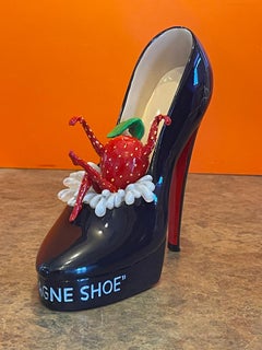 "Champagne Shoe" Signed Limited Edition Resin Sculpture by Michael Godard