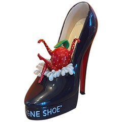 "Champagne Shoe" Signed Limited Edition Resin Sculpture by Michael Godard