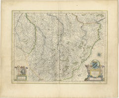 Champagne: The Sparkling Heart of France - A Blaeu Cartographic Engraving, c1650