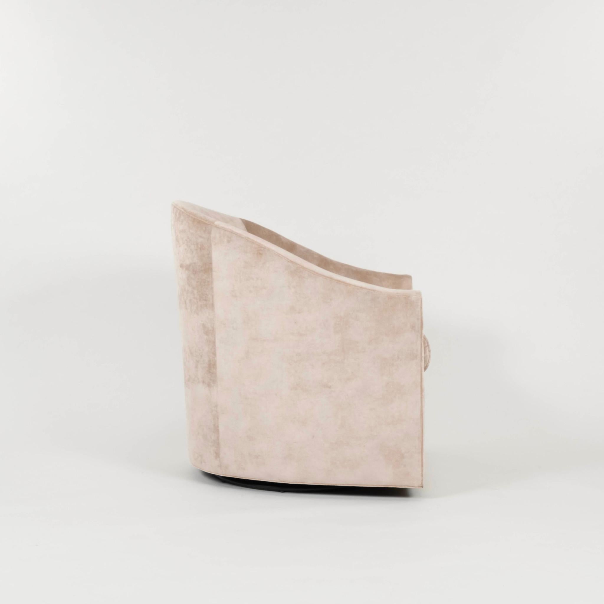 Sillón Giratorio de Terciopelo Champán Siglo XXI y contemporáneo en venta