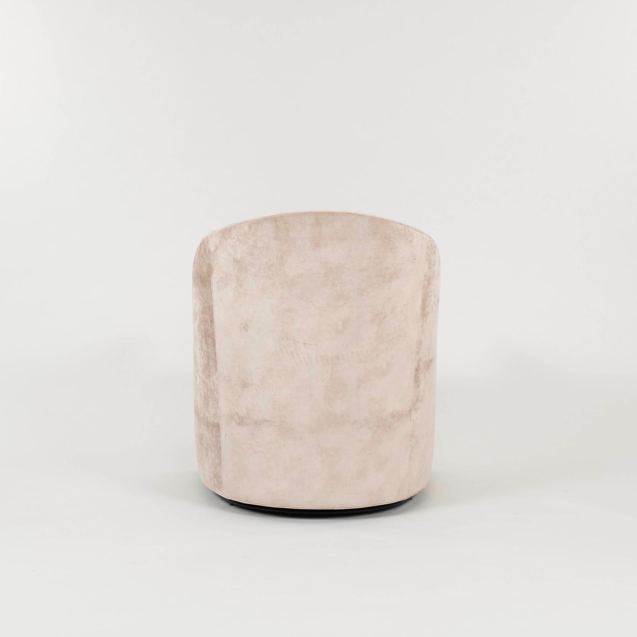 Sillón Giratorio de Terciopelo Champán en venta 1