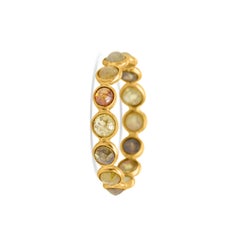 Champaign Diamonds Band Ring In 18K Yellow Gold