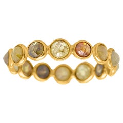 Anillo de oro amarillo de 18 quilates con diamantes Champaign