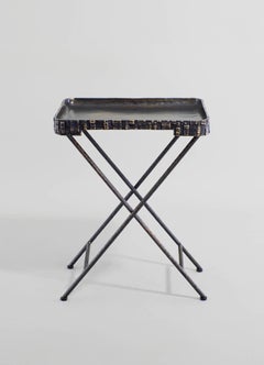 Champaner Bronze Tray Table Medium in Brass, Viya by Vikram Goyal