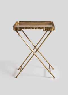 Champaner Tray Table Large in Brass, Viya by Vikram Goyal