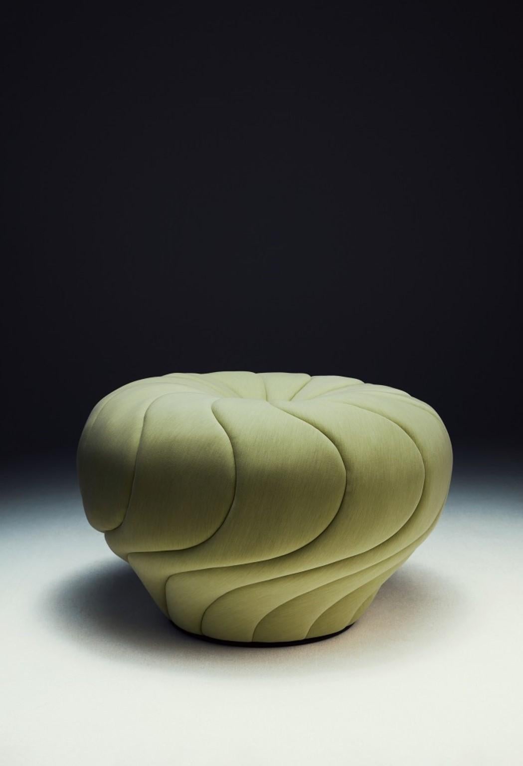 Champignon by Front
Dimensions: W 97 x D 97 x H 70 cm
Materials: Fabric

Drawing inspiration from the surprising and unique shape of mushrooms, Front imagined a strikingly singular pouf design that sprouts from the ground. Sitting on its cap,