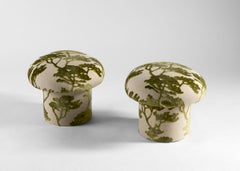 Champignon Mignon - Medium, Round All-Upholstered Stool by Maison Gerard