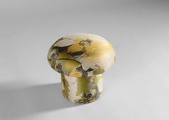 Champignon Mignon - Small, Round All-Upholstered Stool by Maison Gerard