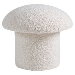 Champignon Mignon - Small, Round All-Upholstered Stool by Maison Gerard