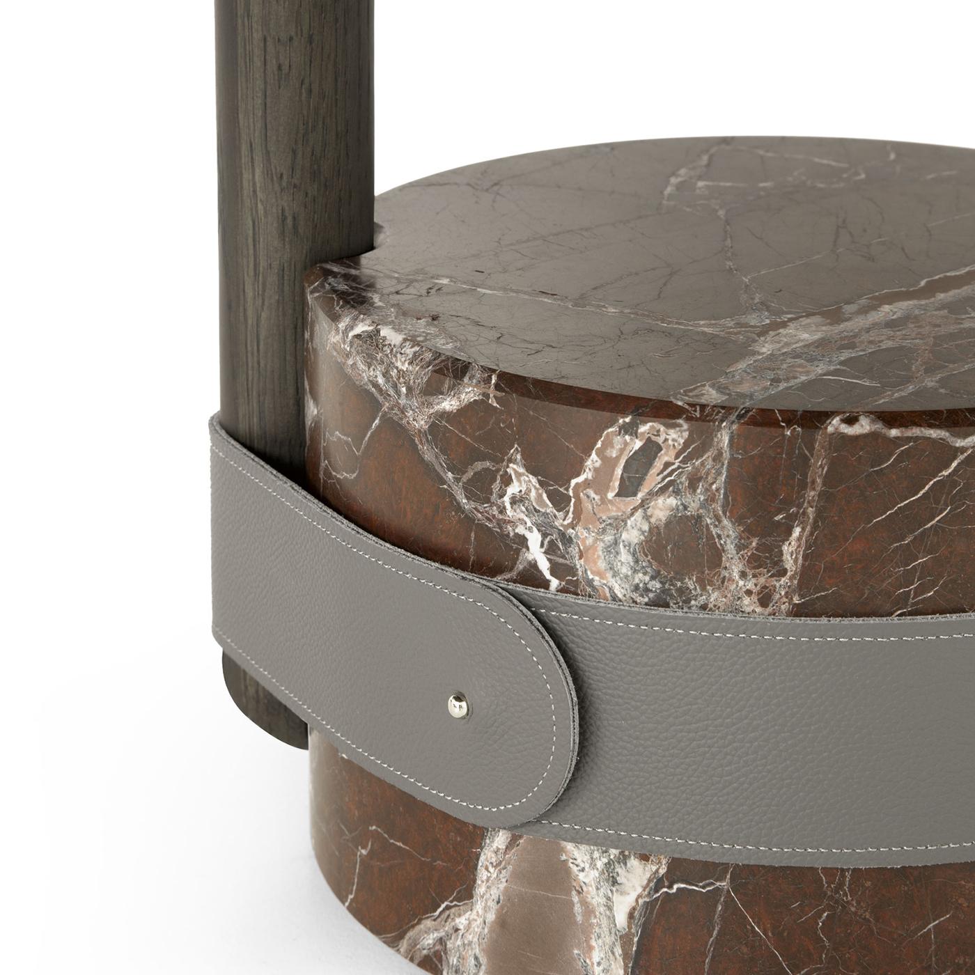 Italian Champignon Small Side Table with Lepanto Red Marble Base by Morica Design For Sale