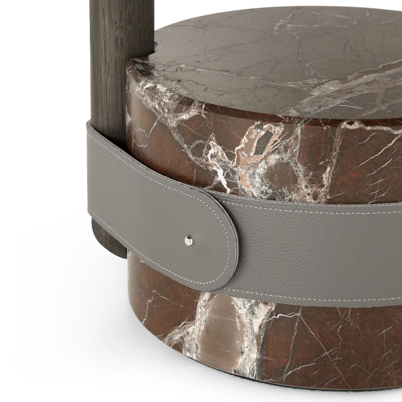 Champignon Small Side Table with Lepanto Red Marble Base by Morica Design In New Condition For Sale In Milan, IT