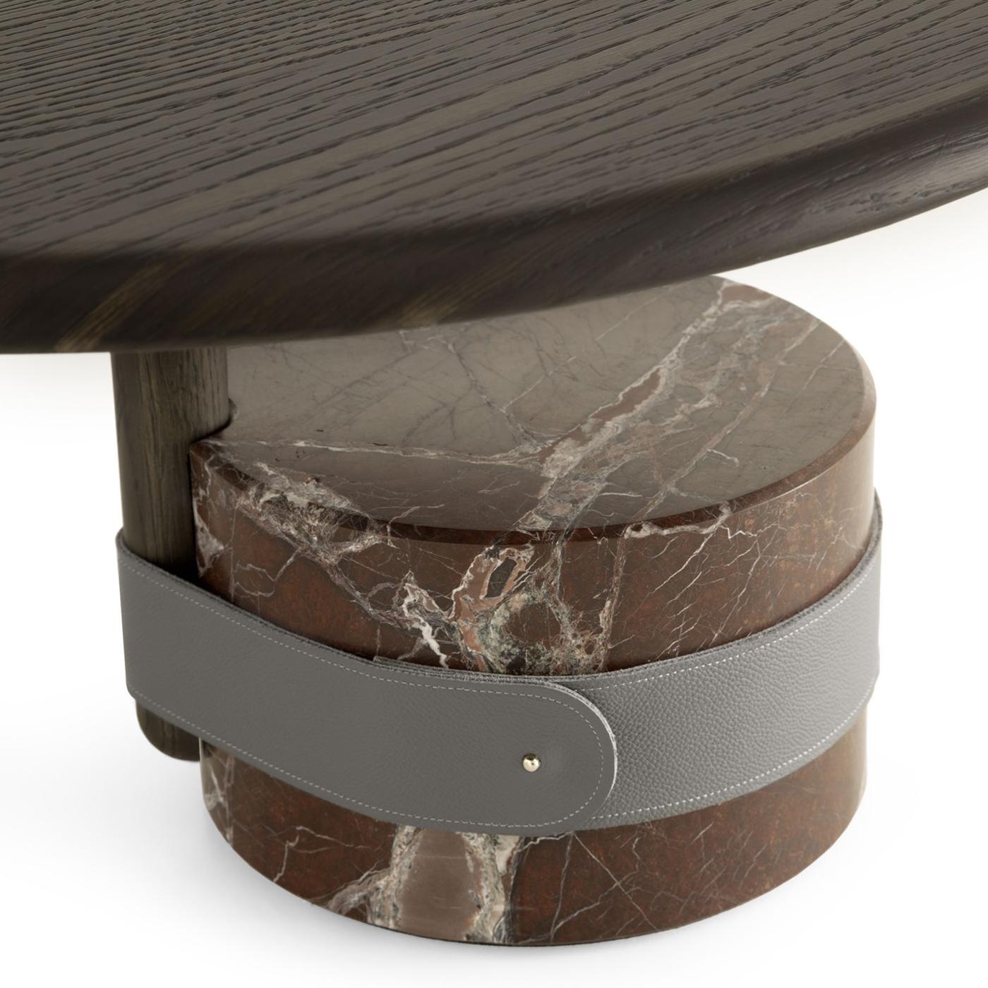 Contemporary Champignon Small Side Table with Lepanto Red Marble Base by Morica Design For Sale