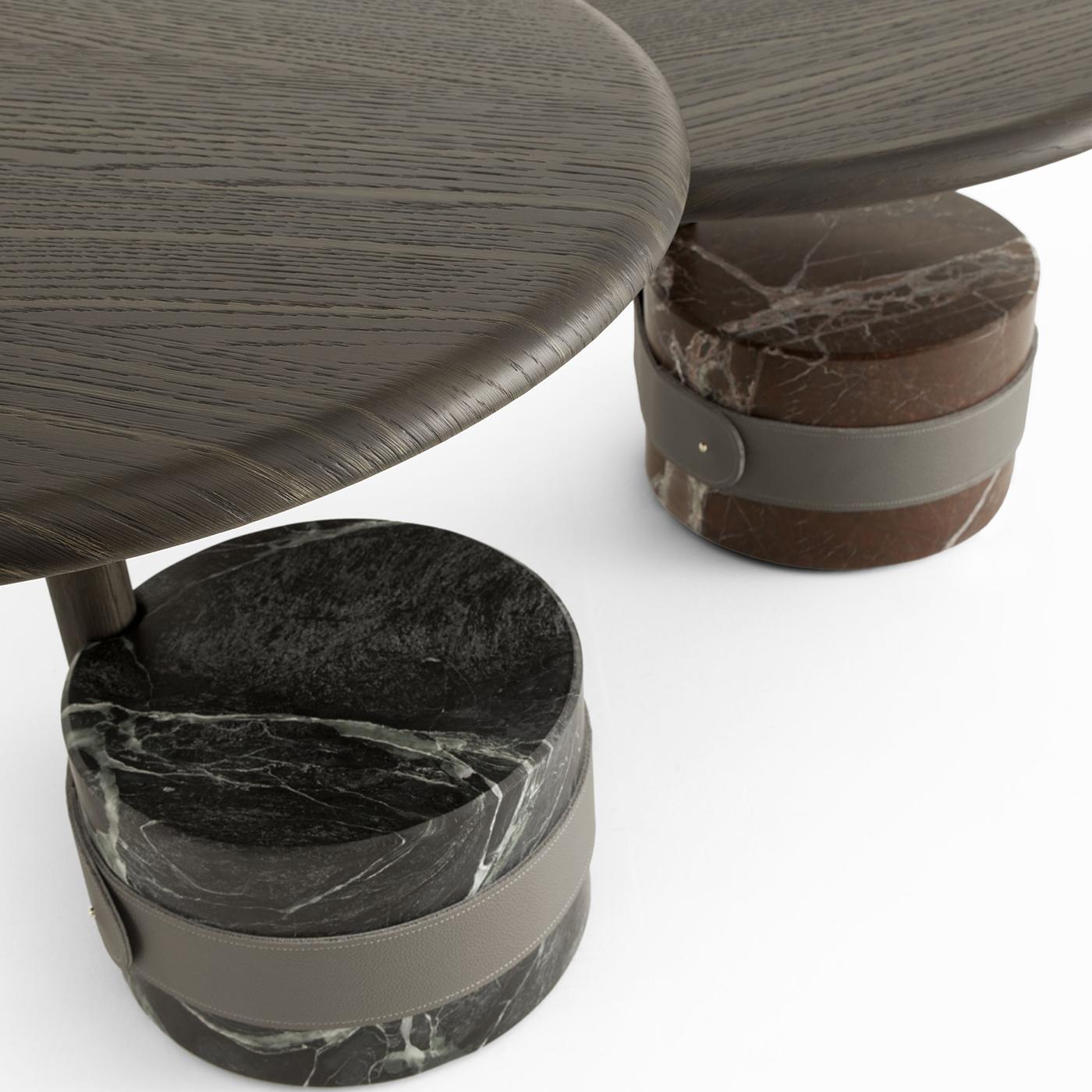 Champignon Small Side Table with Lepanto Red Marble Base by Morica Design For Sale 1