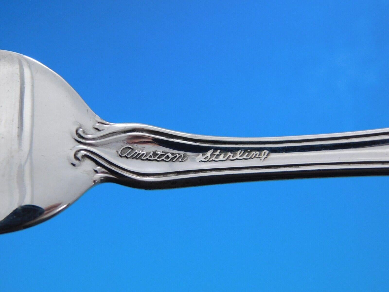 Champlain by Amston Sterling Silver Flatware Service for 12 Set 77 Pieces In Excellent Condition For Sale In Big Bend, WI