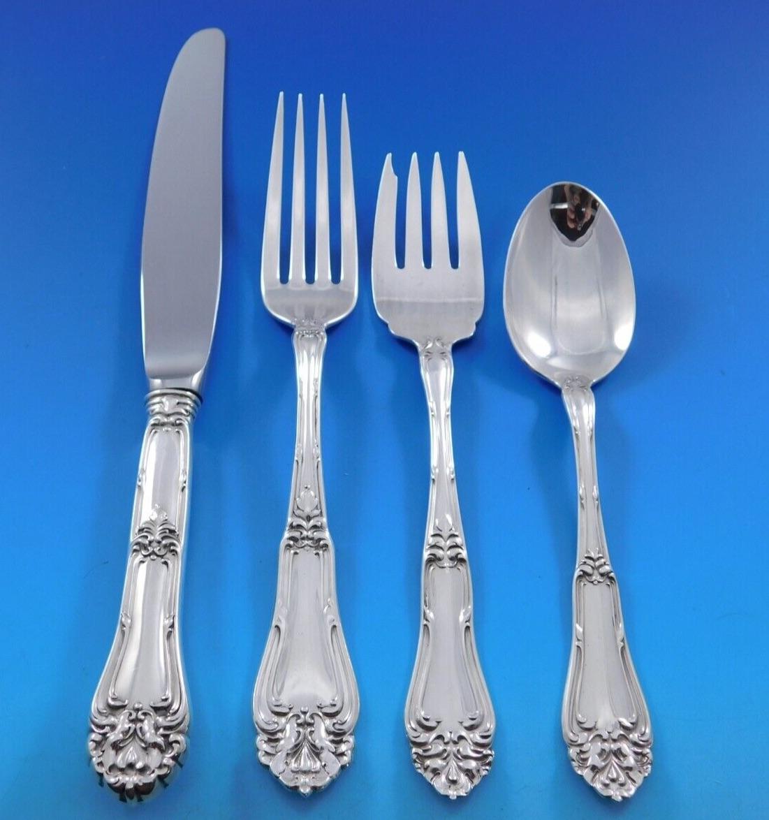 Champlain by Amston Sterling Silver Flatware Service for 12 Set 77 Pieces For Sale 4