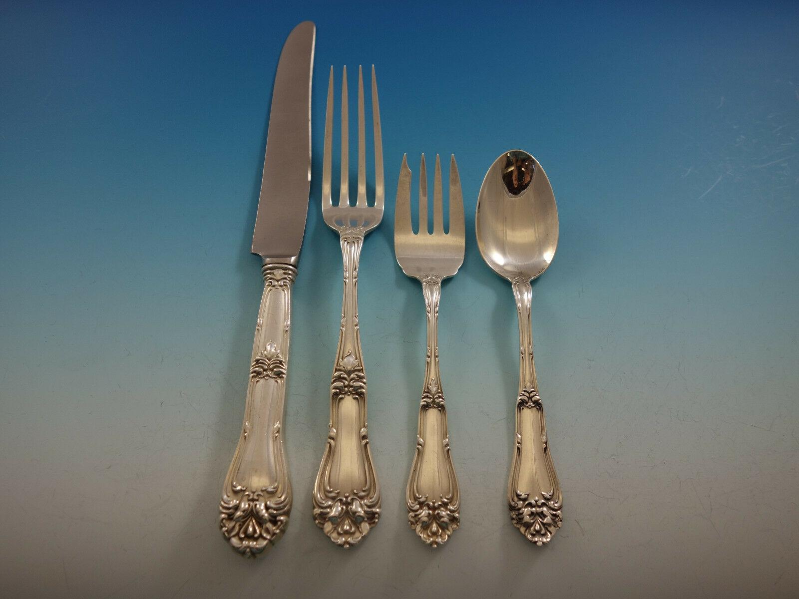 Champlain by Frank Whiting Sterling Silver Flatware Set for 8 Service 50 Pieces In Excellent Condition For Sale In Big Bend, WI