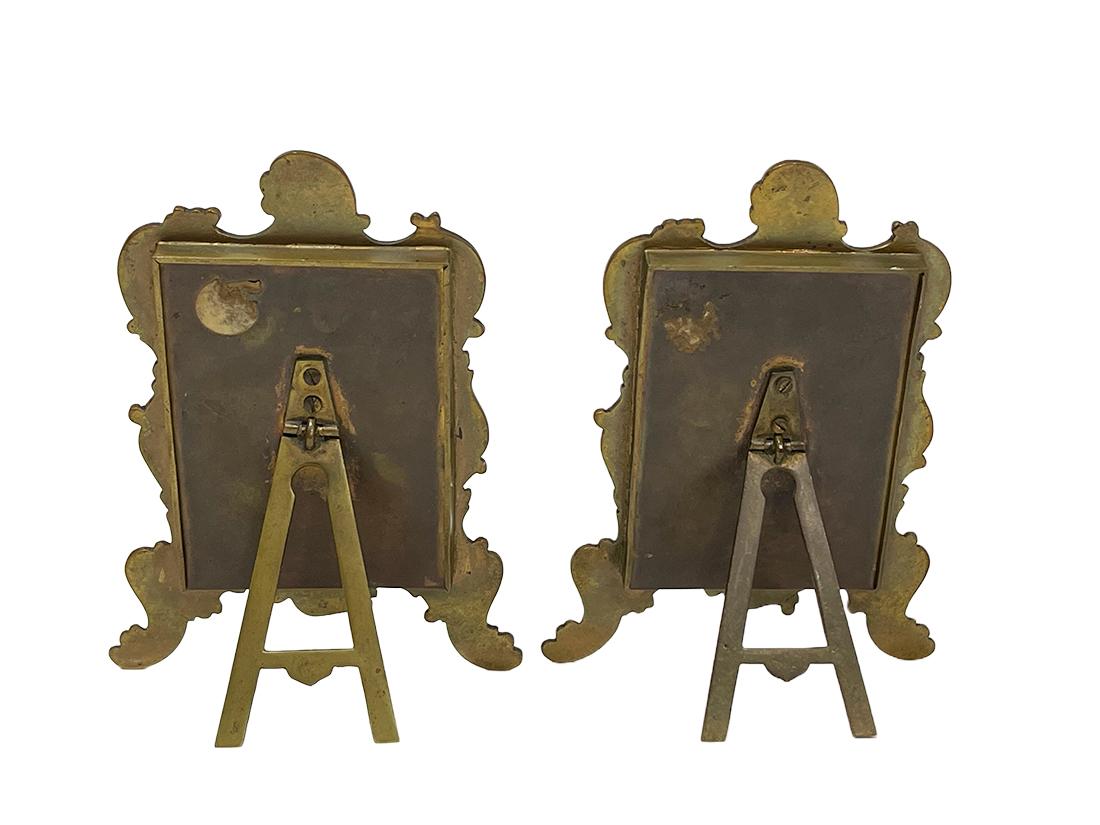 Bronze Champlevé 19th Century French Picture Frames