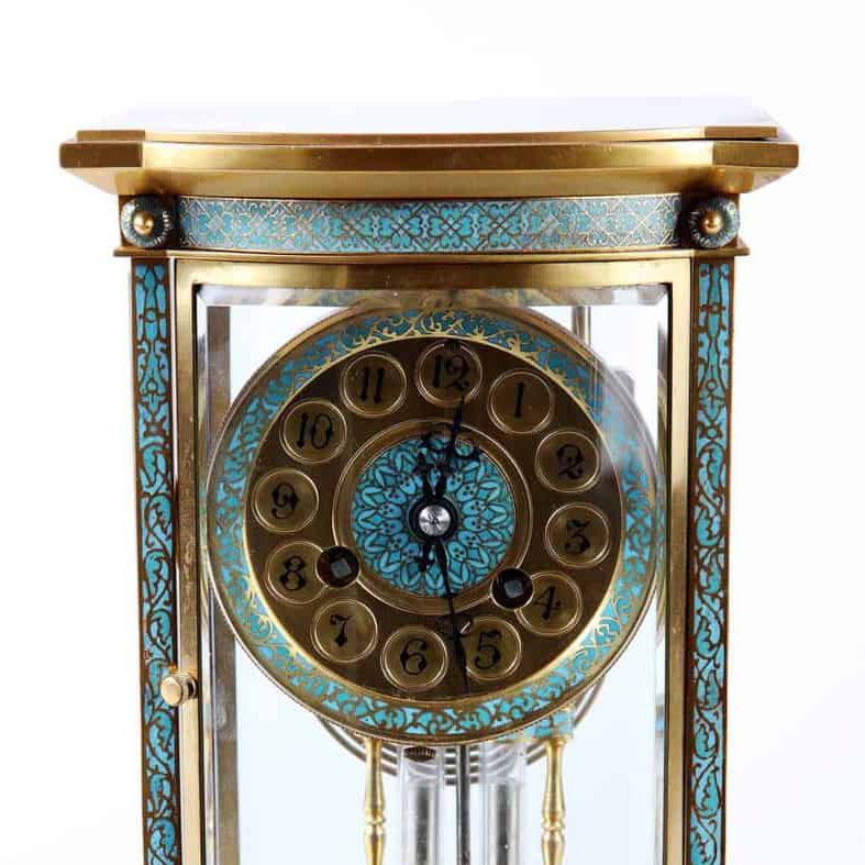 Napoleon III Champlevé 8 Day French Carriage Clock