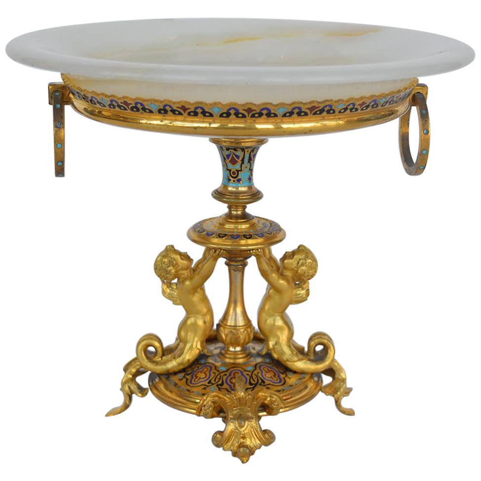 Champleve Centerpiece Tazza