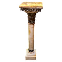Champleve Enamel and Onyx Pedestal