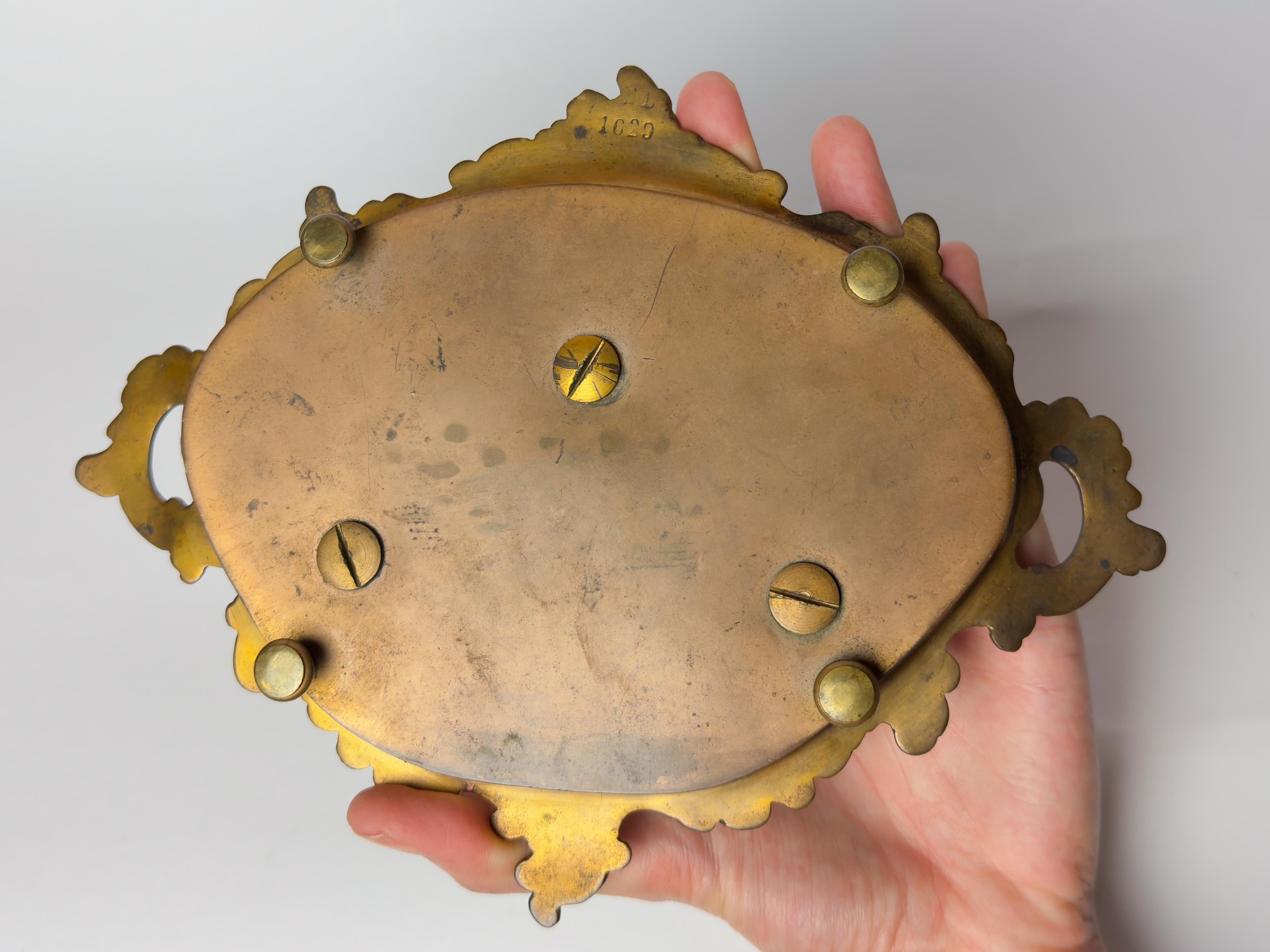 Calamaio in smalto champlevé su vassoio, Napoleone III, XIX secolo, Francia in vendita 6