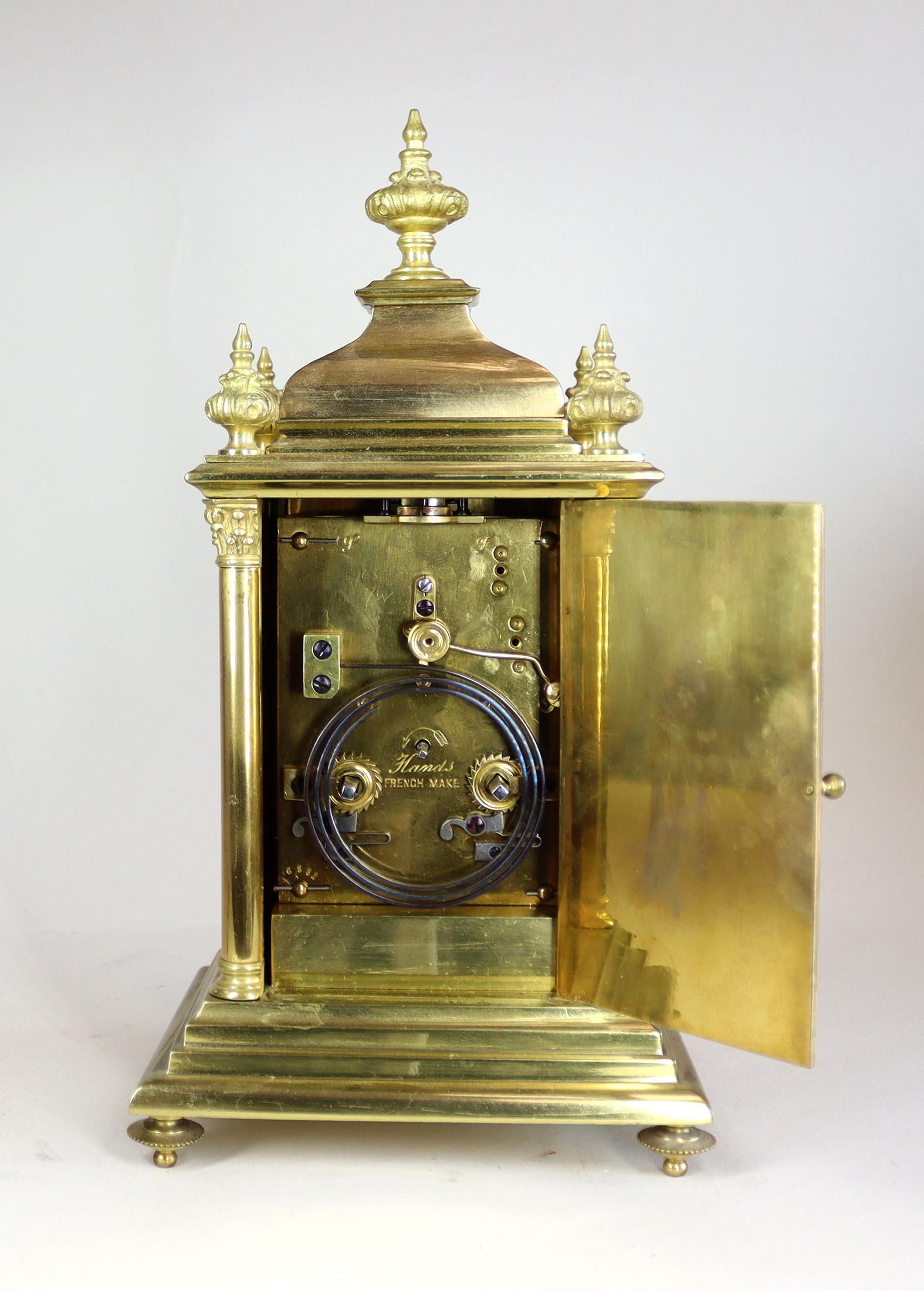 Champlevé Enamel Mantel Clock For Sale 2