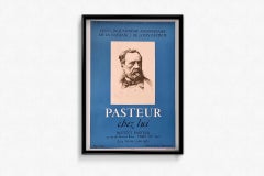 Affiche d'origine pour le cinquantième et cinquième anniversaire de Louis Pasteur
