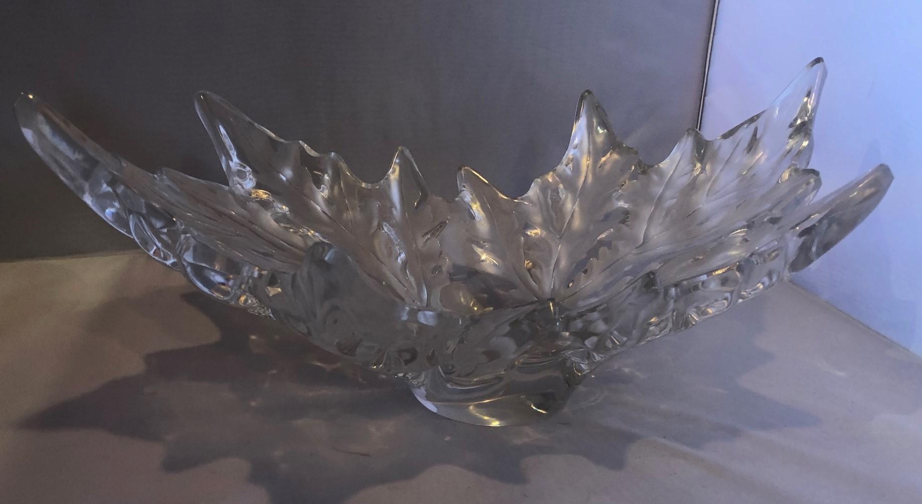 Hand-Crafted Champs-Élysées Crystal Bowl by Lalique For Sale