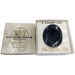 Sombrero de copa Champs Vintage "Muestra de vendedor" "Certificado de regalo" en caja original
