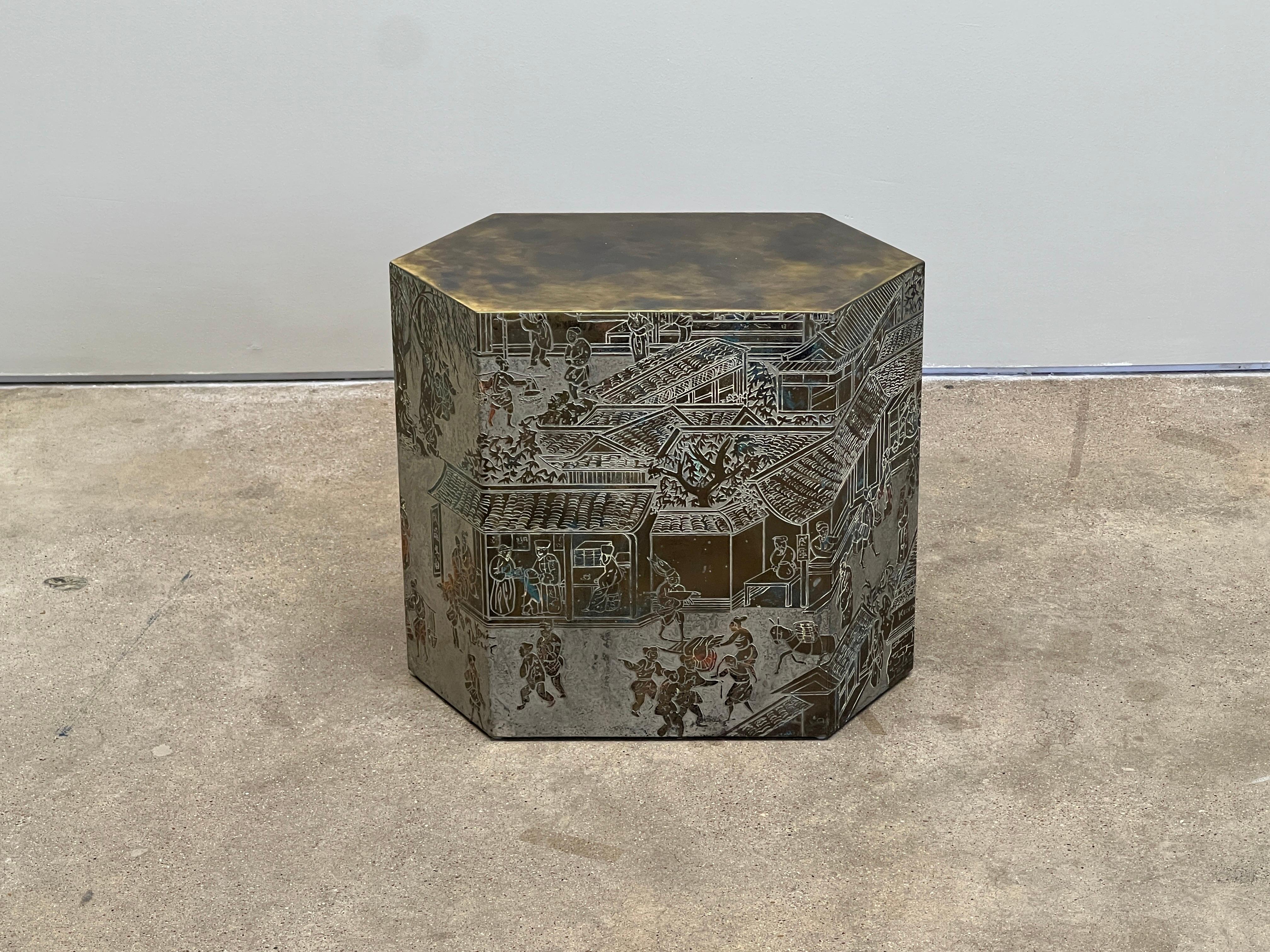 Chan Side Table by Philip and Kelvin LaVerne In Good Condition In Dallas, TX