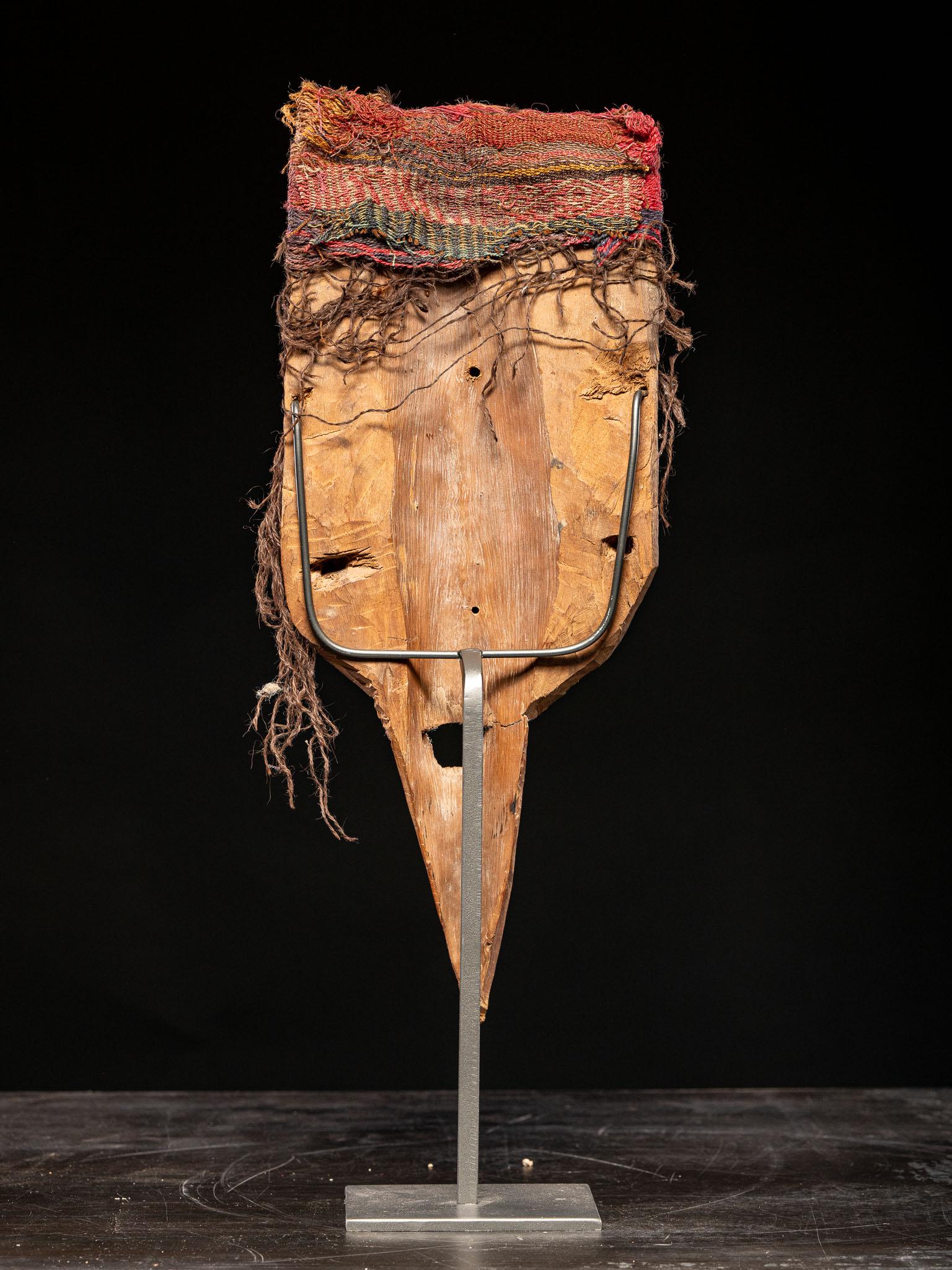 19th Century Chancay original Mummy Bundle Mask For Sale