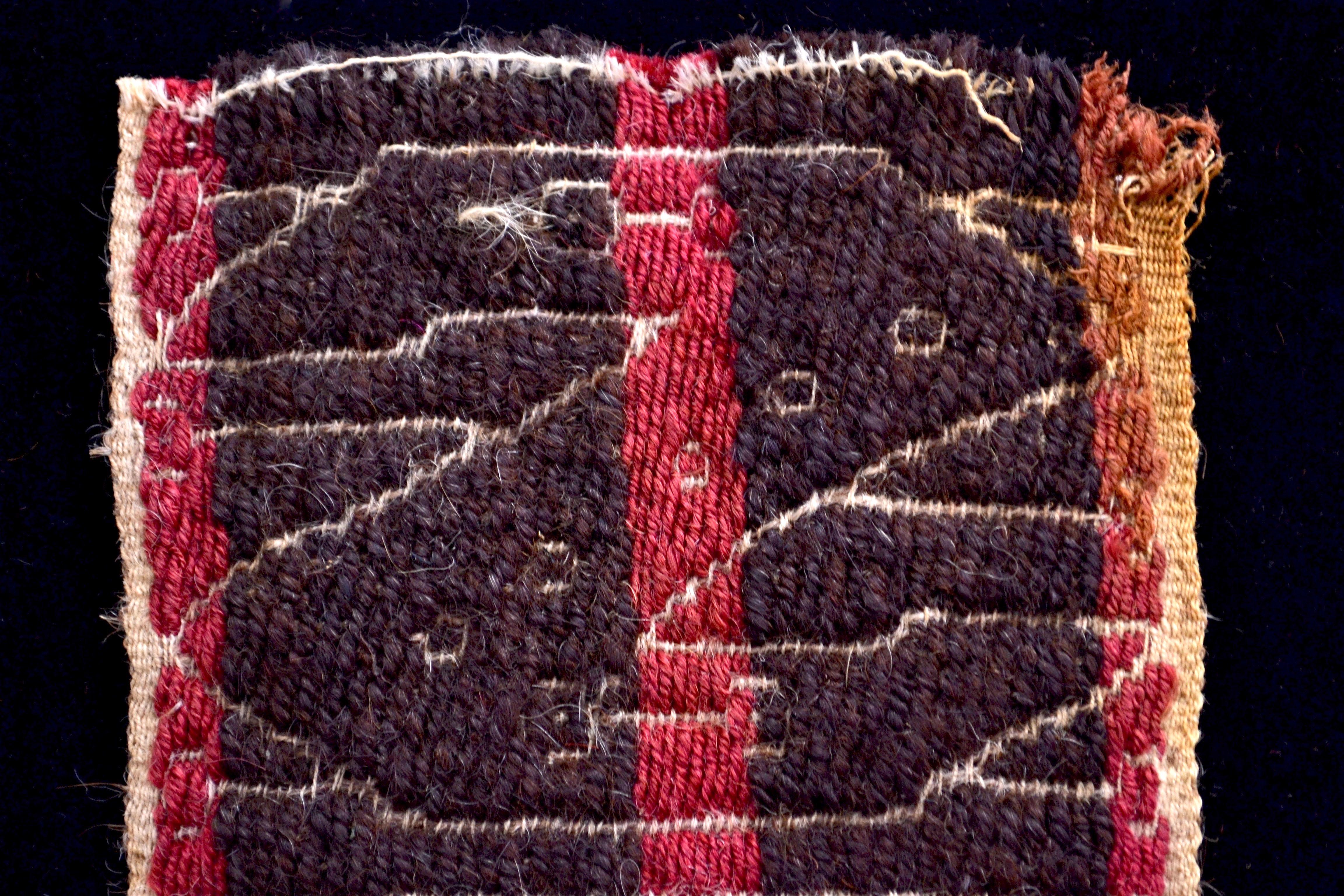 Magnificent Brown and red striped textile fragment with creme Z shaped patterns.

It is a wonder to behold antiquities such as a pre-columbian textiles, an authentic piece of art that has been preserved for centuries and that survives generation