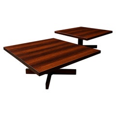 "Chanceler" Side Tables in Rosewood and Metal, Jorge Zalszupin, 1960s