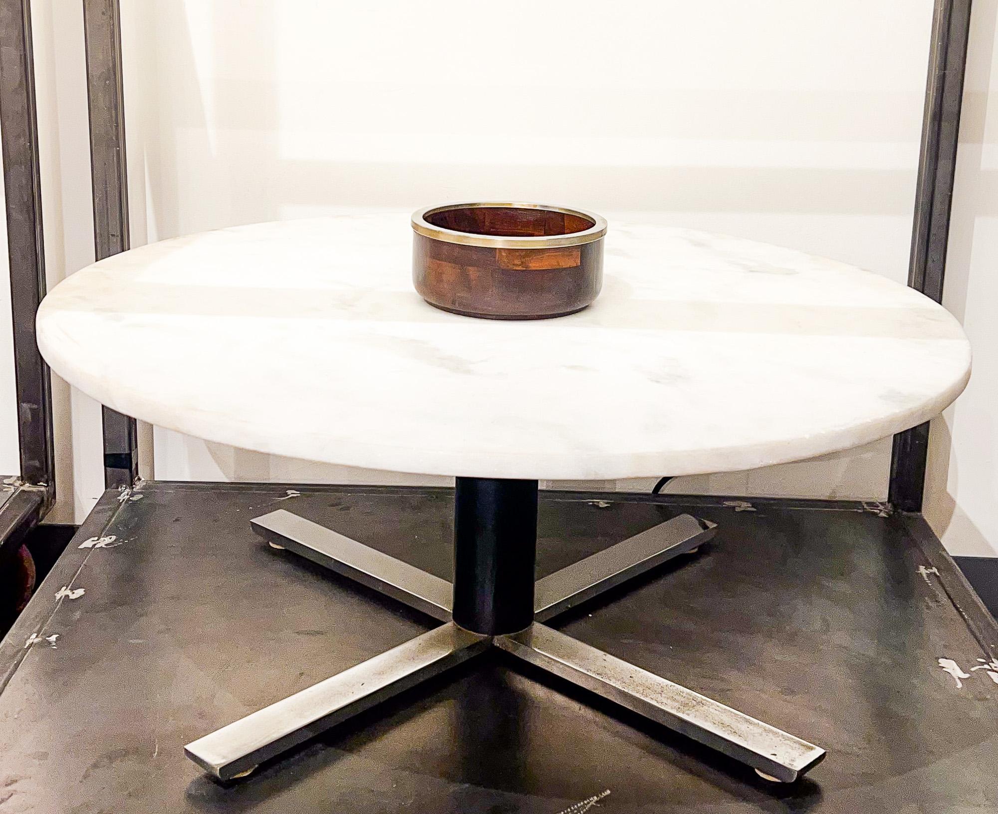 Brazilian “Chancellor” Coffee Table with Marble Top by Jorge Zalszupin, c. 1960