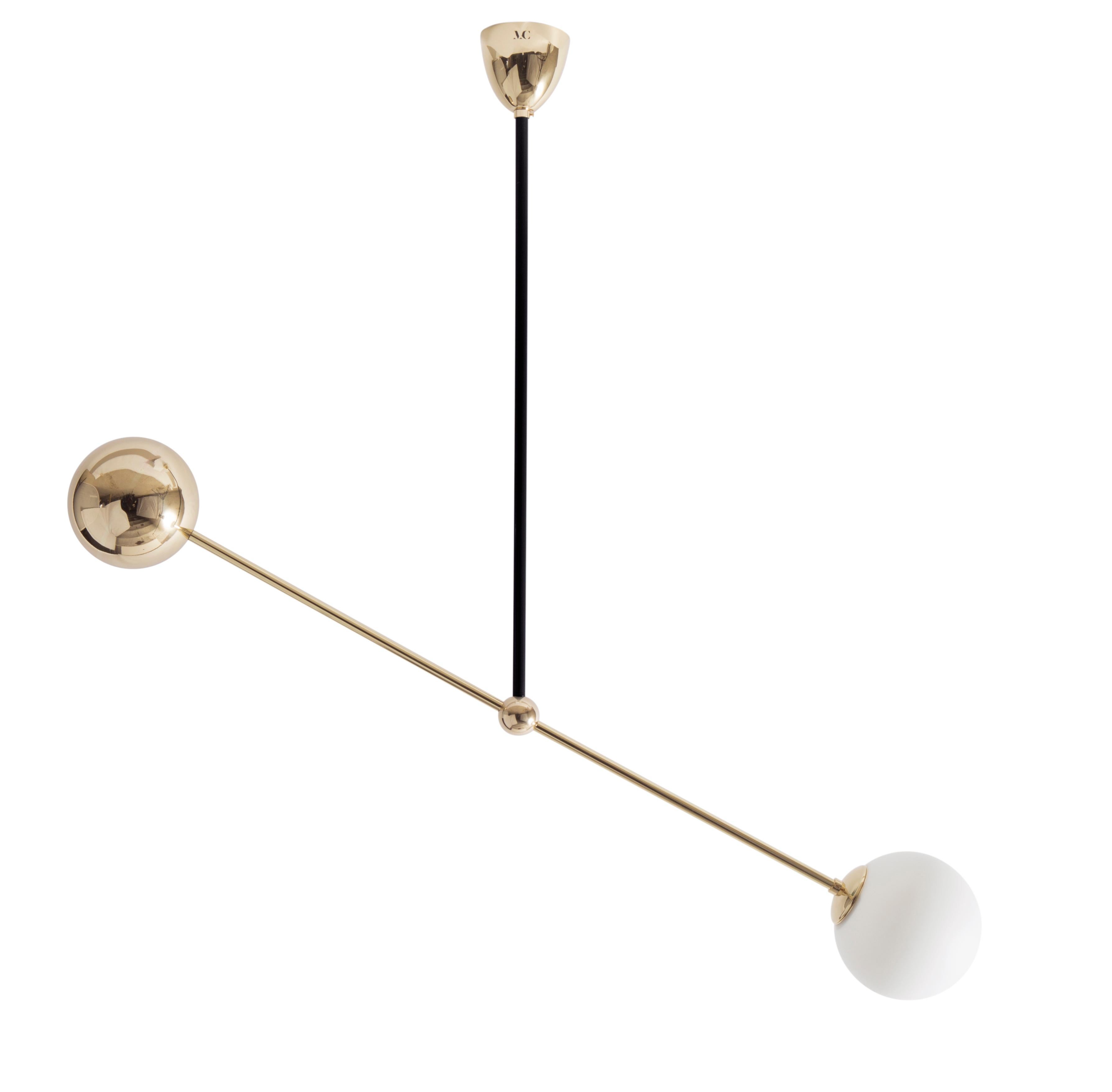Chandelier 03 by Magic Circus Editions
Dimensions: W 111 x H 120 cm, also available in H 170, 220
Materials: Brass, mouth blown glass

All our lamps can be wired according to each country. If sold to the USA it will be wired for the USA for