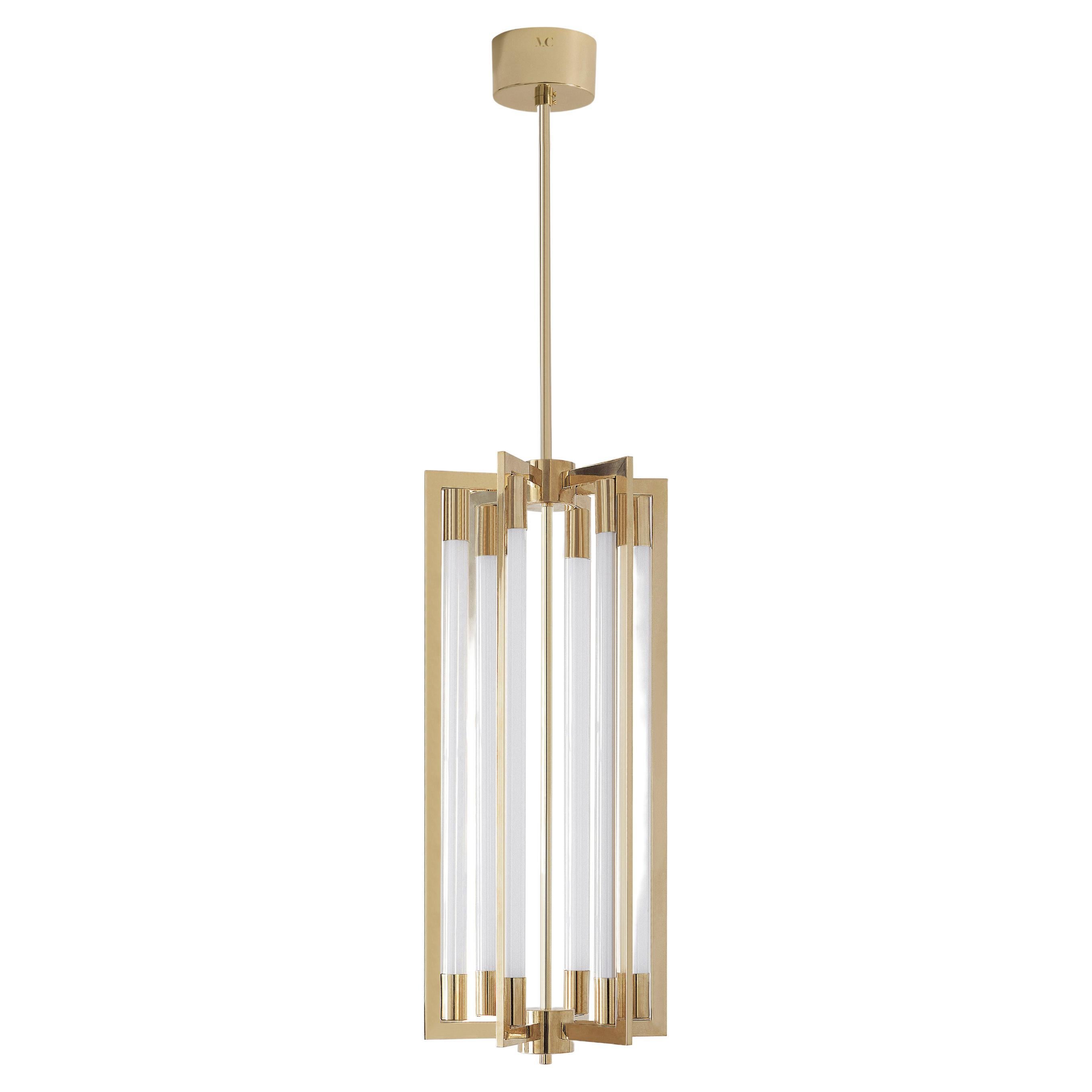 Chandelier 11 by Magic Circus Editions
Dimensions: W 300 cm
Materials: smooth brass, glass
Available finishes: brass, nickel
6 × Tube LED T8 / 17 W. 220V

All our lamps can be wired according to each country. If sold to the USA it will be