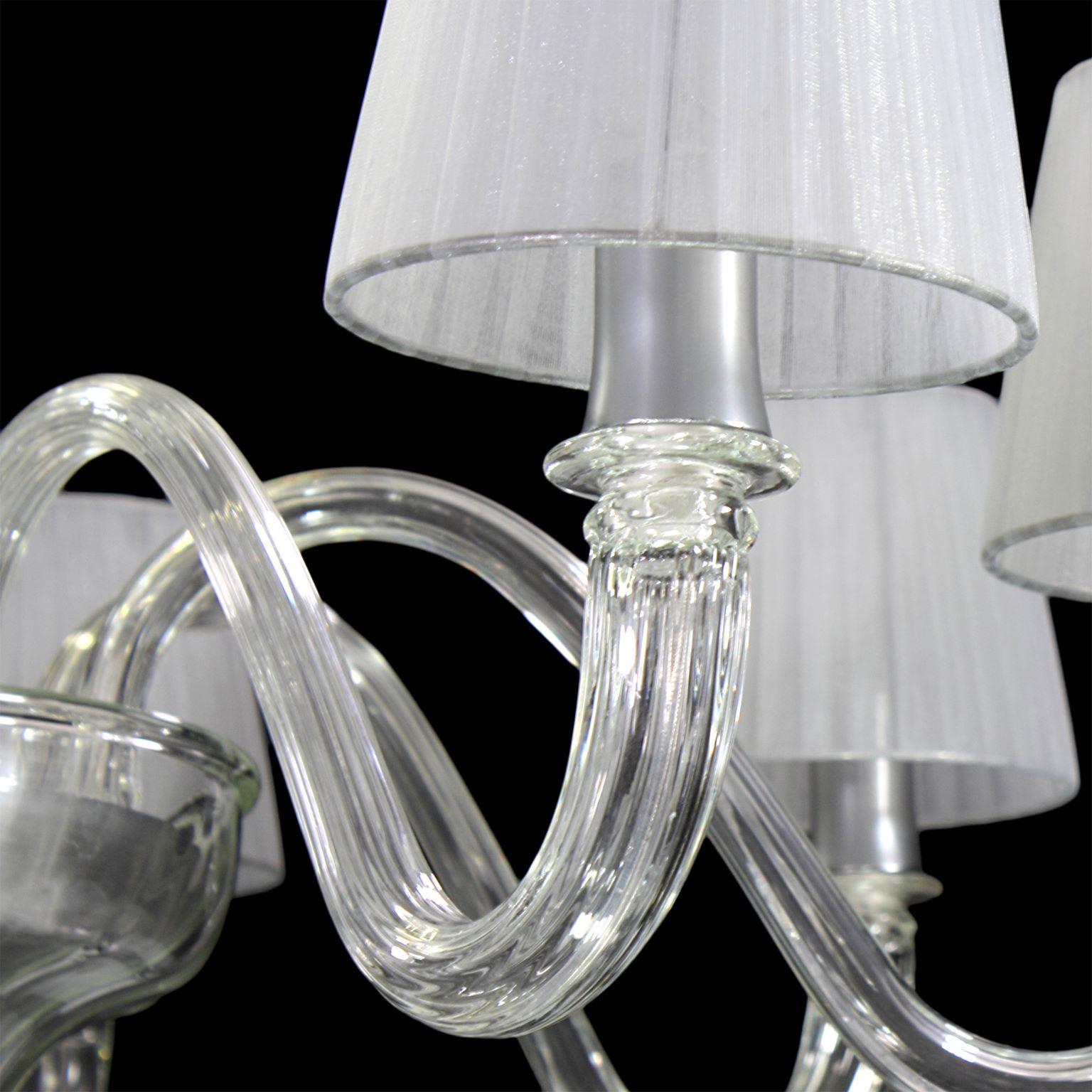 Kronleuchter 16+8 Arme, handgefertigte Lampenschirme aus Kristall-Muranoglas von Multiforme im Zustand „Neu“ im Angebot in Trebaseleghe, IT