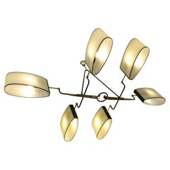 Kronleuchter mit 6 Lichtarmen, Maison Lunel, um 1950
