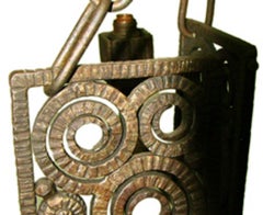 Chandelier Art deco, Designer: Edgard Brandt, 1920, France, material: iron