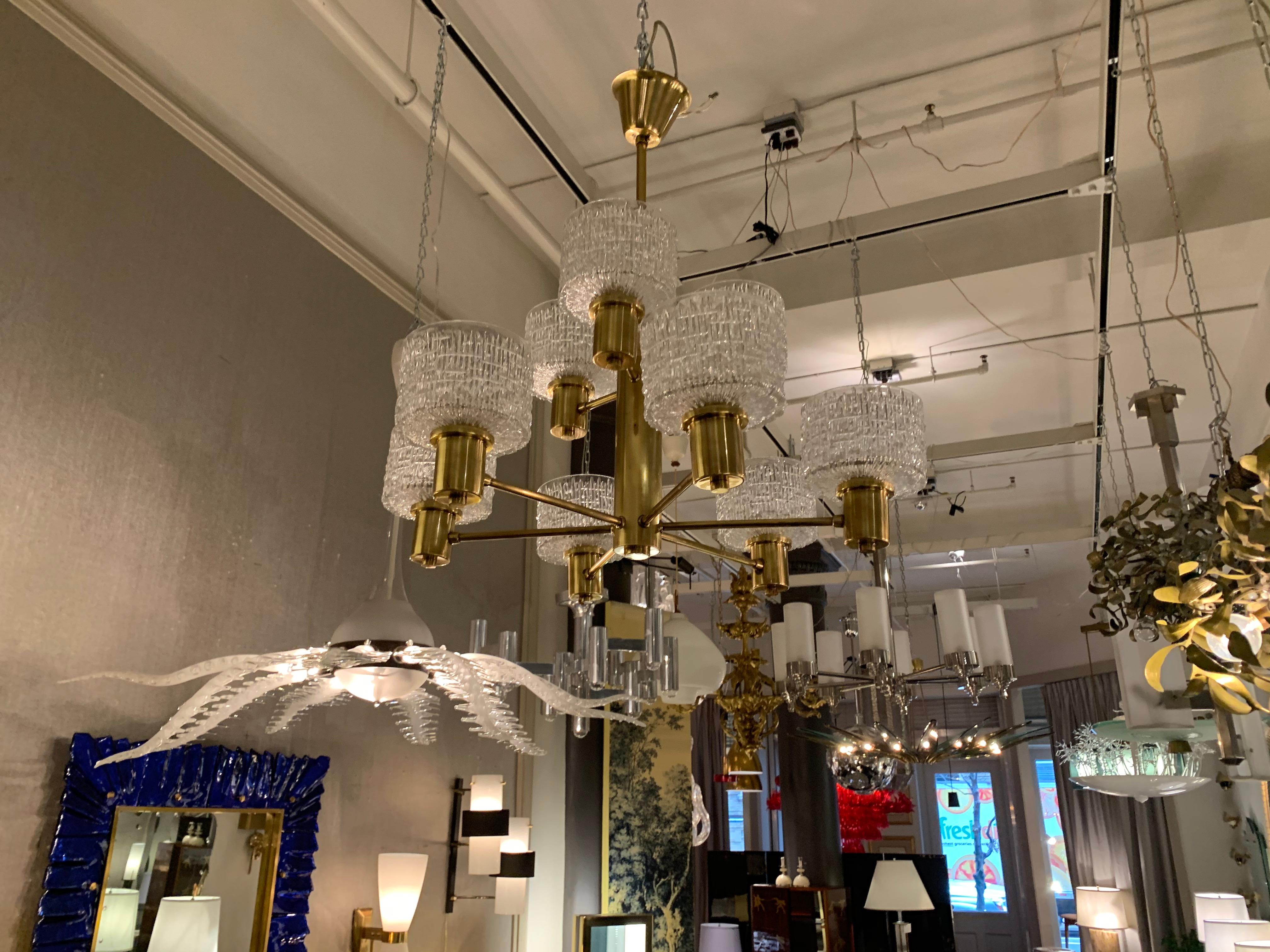 Chandelier attr. to Hans Agne Jakobsson, Sweden, 1970s In Good Condition In New York, NY