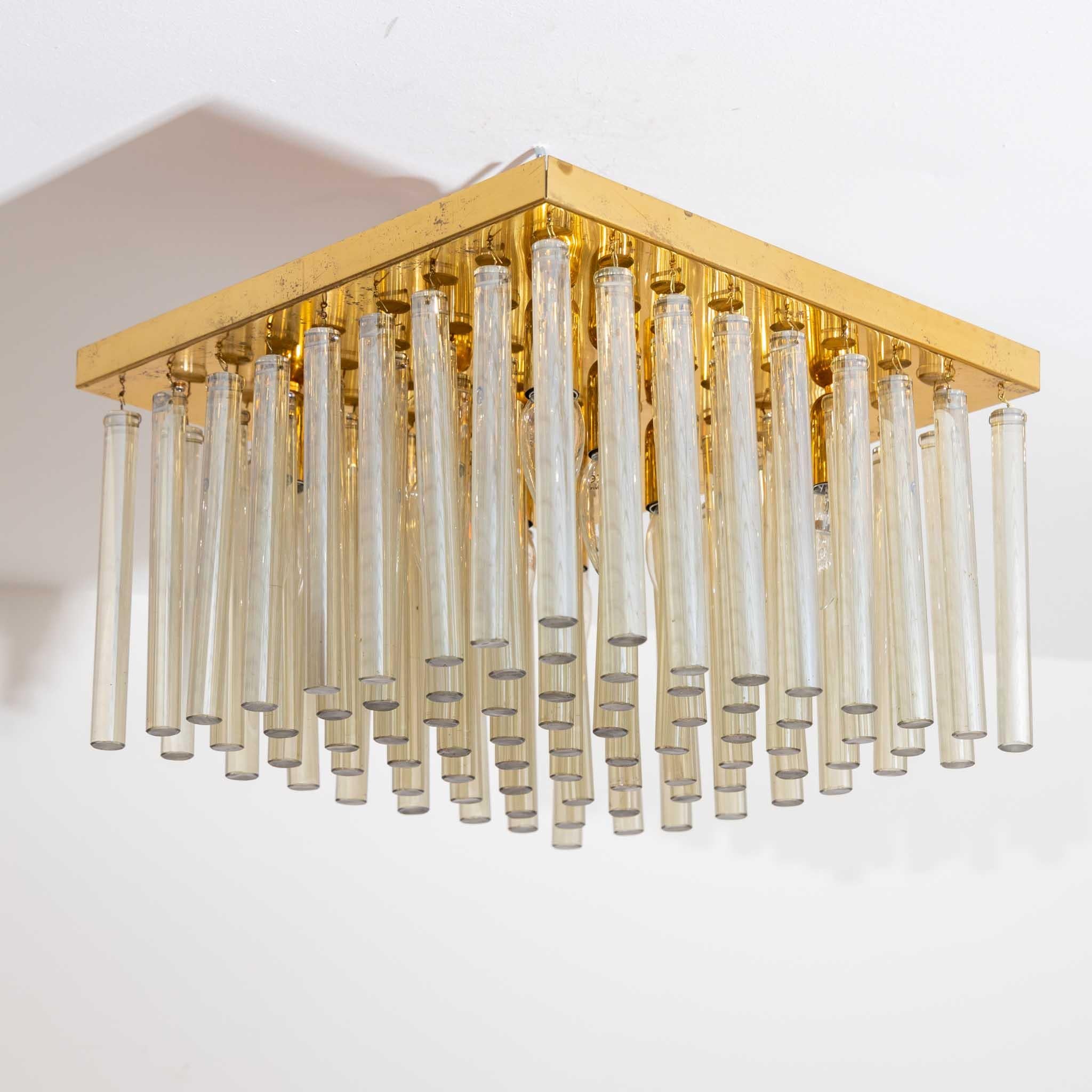 Chandelier, attr. Venini, Italy Mid-20th Century For Sale 1