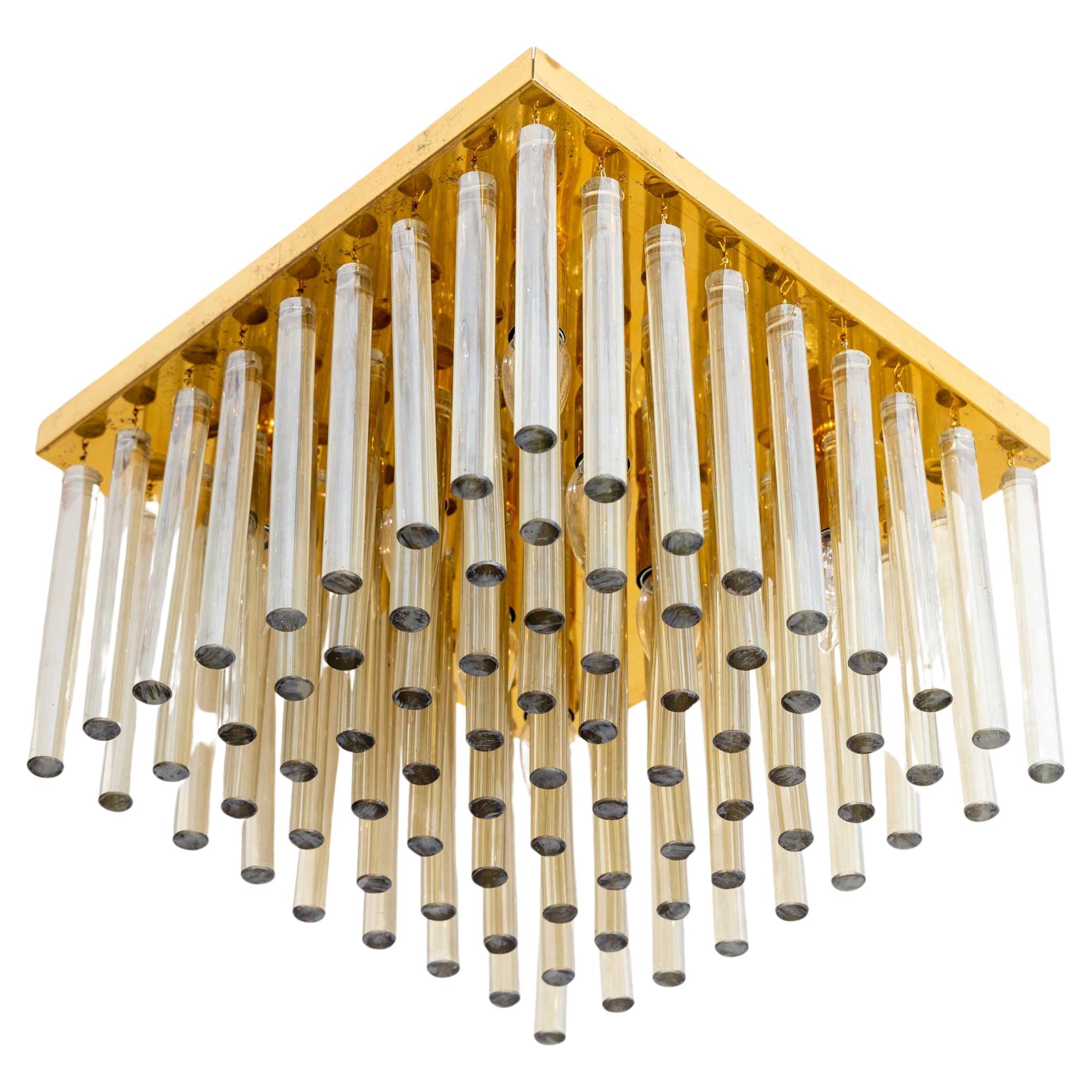 Chandelier, attr. Venini, Italy Mid-20th Century For Sale